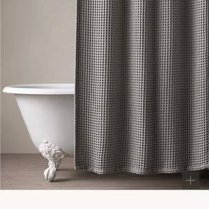 RH Restoration Hardware Waffle Weave Shower Curtain